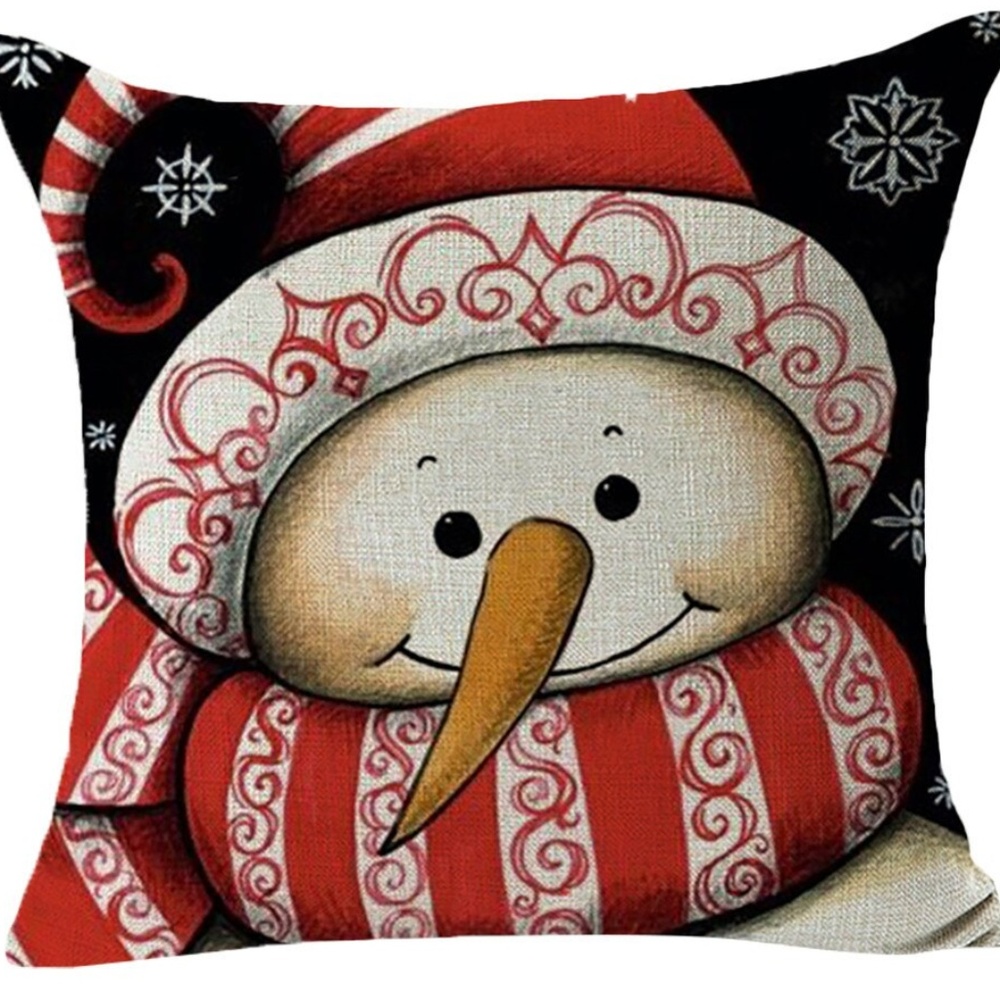 Pillow Cover- NEW- Christmas Happy Snowman